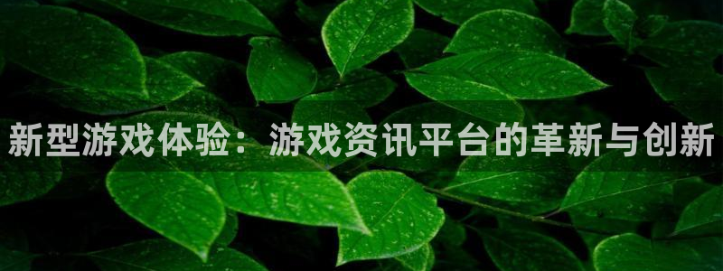 欧博娱乐登录：新型游戏体验：游戏资讯平台的革新与创新